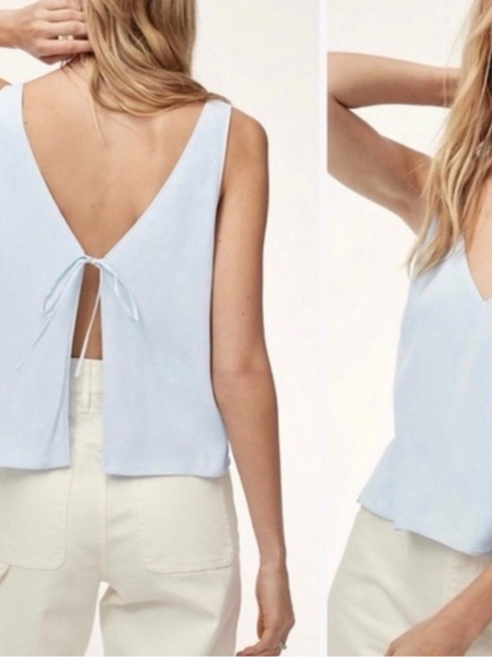 Wilfred Free Light Blue V-Neck Camisole Tank